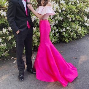 Ellie Wilde Two-Tone Pink Dress